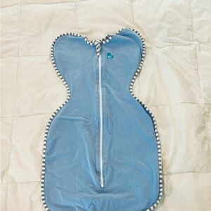 Love to Dream Blue Sleep Sack with Striped Trim